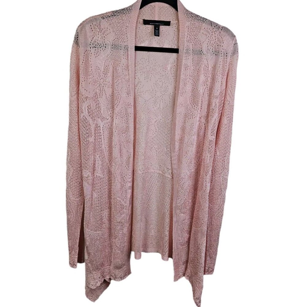 White House Black Market Flyaway Cardigan Light Pink Size Medium Lightweight